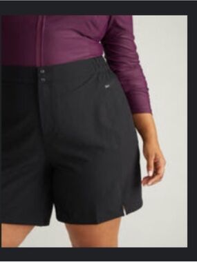 Universal Standard Black Stretch Swim Trunks